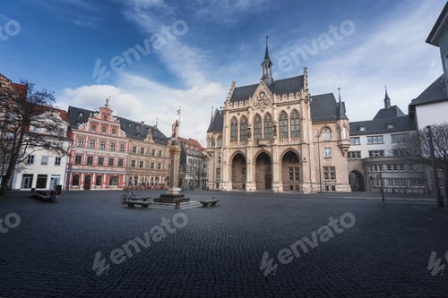 Preview: Fischmarkt Square and Erfurt City Hall - Erfurt, Thuringia, Germany