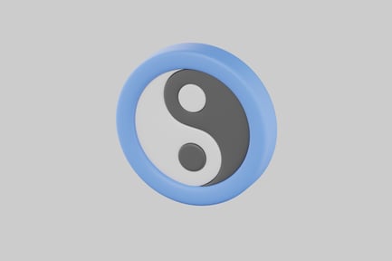 Vista previa: Objeto circular con símbolo yin-yang
