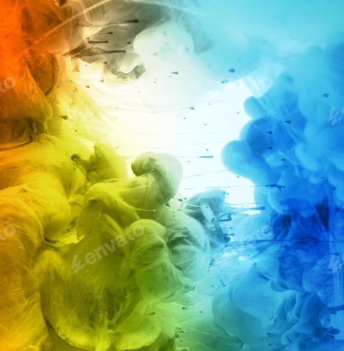 Preview: Acrylic colors in water. Abstract background.