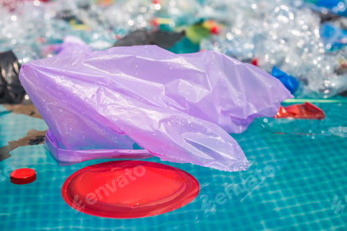 Preview: Plastic recycling, pollution and environmental concept - Environmental problem of plastic rubbish
