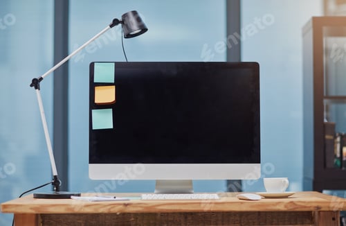 Preview: All you need to manage your business. Still life shot of a computer at a workstation in an office.