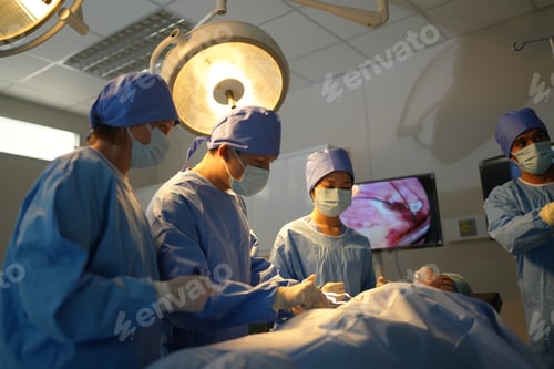 Preview: Surgeons Performing Operation in Hospital Operating Room