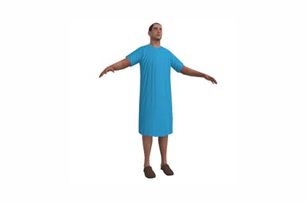 Preview: Man in t-shirt dress with outstretched arms