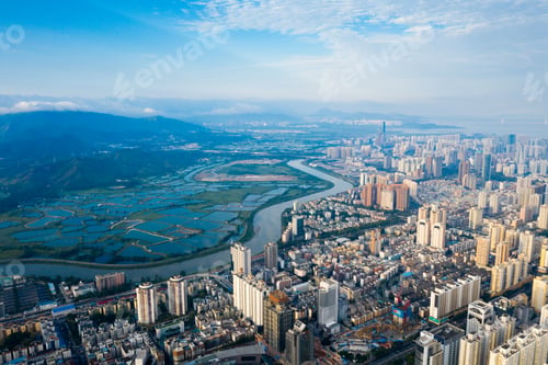 Preview: Drone aerial photo of the city
