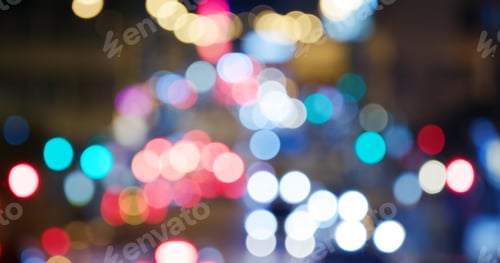 Preview: Blur view of city at night