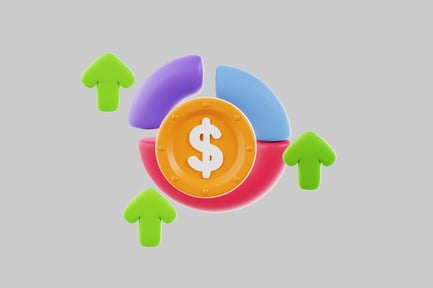 Preview: Graphic of a coin with a dollar sign surrounded by shapes and arrows.