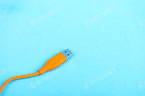 Preview: Three external portable hard disk drives isolated on light blue background