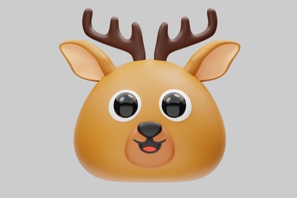 Preview: Cartoon deer head