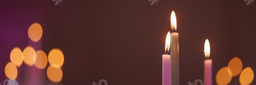 Preview: Three long thin candles burning