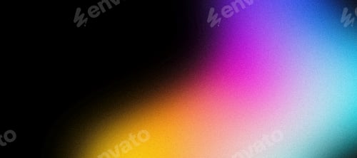 Preview: Vibrant abstract grainy color gradient background orange magenta pink blue abstract wave on black