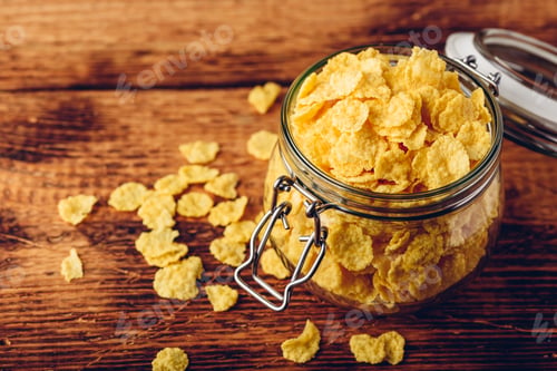Preview: Jar full of corn flakes