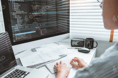 Preview: Developing programmer Development Website design and coding technologies working at home