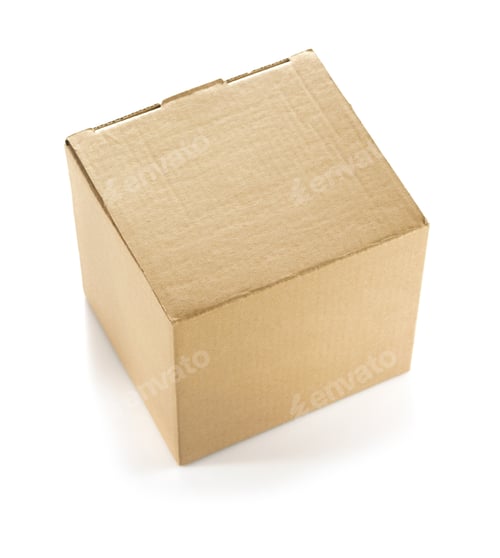 Preview: cardboard box isolated on white