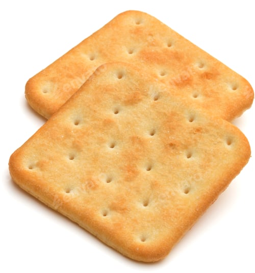Preview: Dry cracker cookies isolated on white background cutout