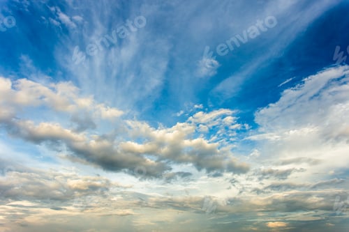 Preview: colorful dramatic sky with cloud at sunset.