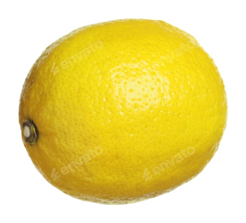 Preview: Fresh lemon isolated on white. Citrus fruit