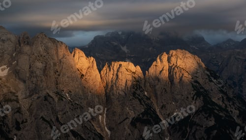 Preview: Dark sunset in the mountains of the Julian Alps