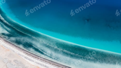 Preview: High angle view of Lake Salda in Burdur, Turkey.