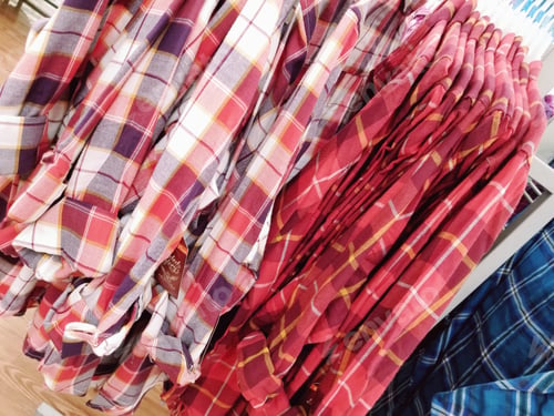 Preview: Fall Fashion! Colorful, soft plaid flannel shirts are the Fall fashion style for women.