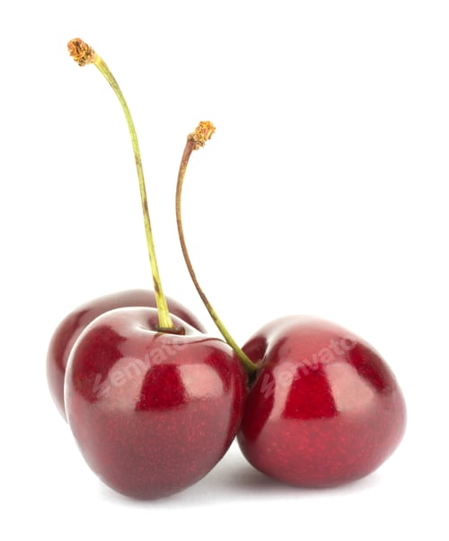Preview: Cherry isolated on white background