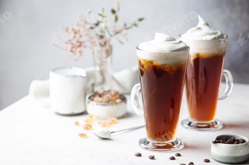 Preview: Iced coffee in a tall glass