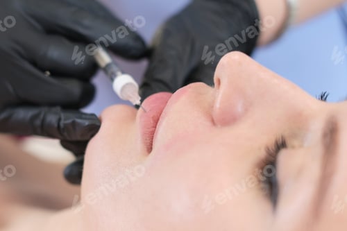 Preview: Beauty specialist administering a lip volumizing shot. When the quest for beauty challenges personal