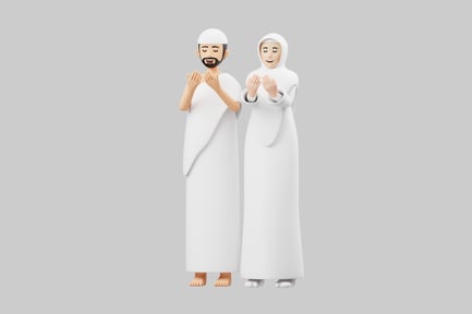 Preview: Muslim couple in prayer