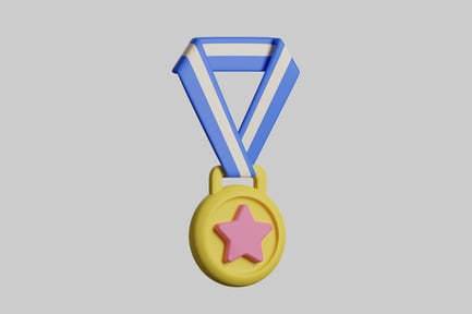 Preview: Cartoon medal award with star