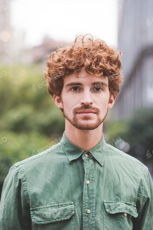 Preview: Portrait young man redhead bearded