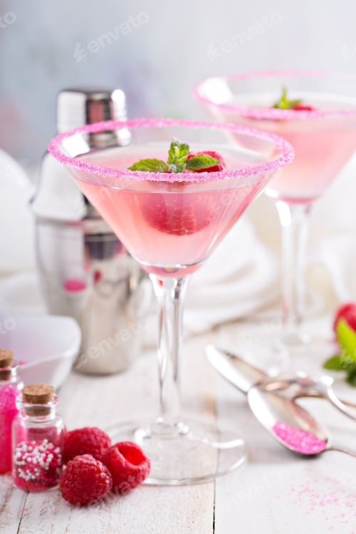 Preview: Pink raspberry martini