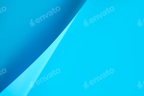 Preview: blue geometric background. curl corner, page curl. Abstract creative modern layout. Design element