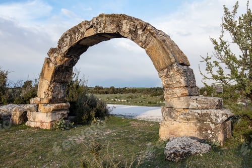 Preview: Blaundus ruins in Ulubey district of Usak. Ancient city ruins of the Roman Empire. Usak, Turkey.