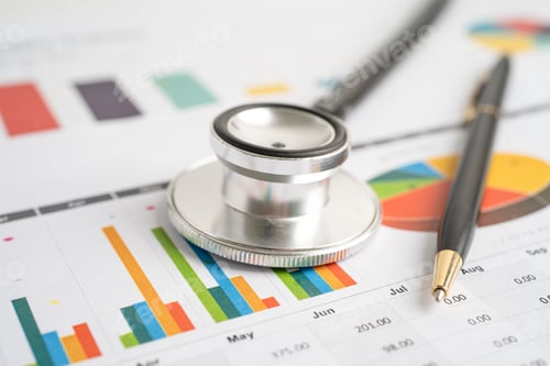 Preview: Stethoscope on charts and graphs paper, Finance, Account, Statistics, Investment