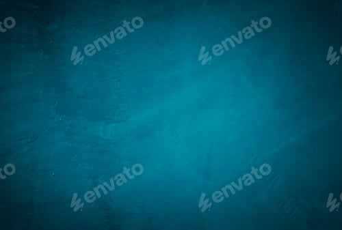 Preview: Vintage grunge blue concrete texture studio wall background with vignette.