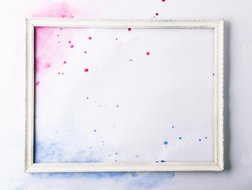 Preview: Easter and spring flat lay on a white background. Copy space.