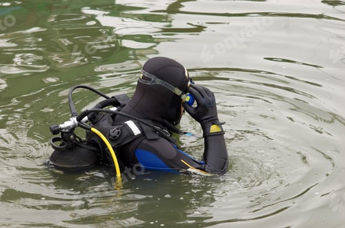 Preview: scuba diver entering the water