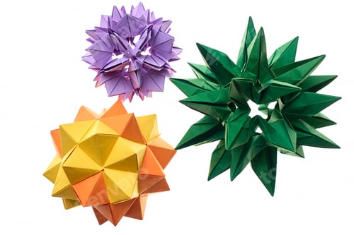 Preview: Stars and flowers origami models