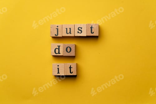 Preview: a yellow warm background without shadows wooden cubes with black letters laid out word stress just