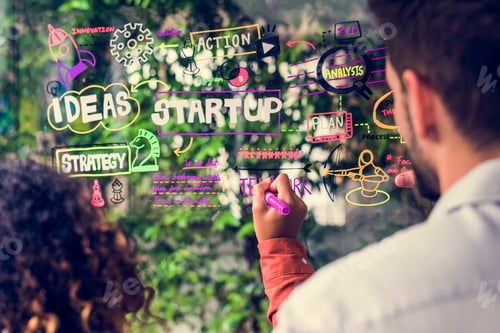 Preview: Brainstorming startup ideas on a window