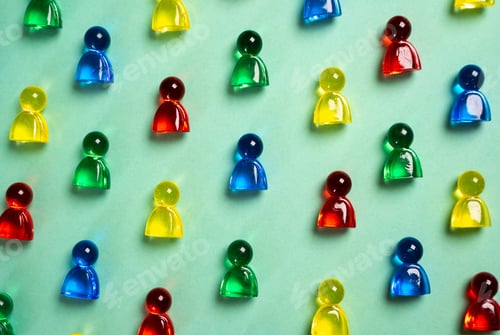 Preview: Lots of colorful figures. Sociality and public. Candidates for employment. Acquiring talent.