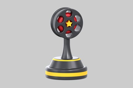Preview: Retro film reel trophy