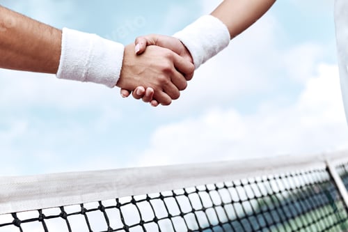 Preview: Respect. Tennis players are shaking hands