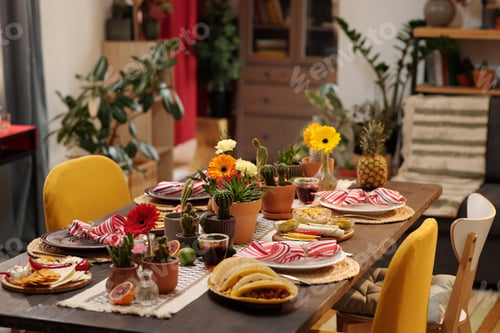 Preview: Homemade snacks and appetizers on table