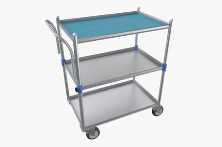 Preview: Hospital Utility Cart with Shelves