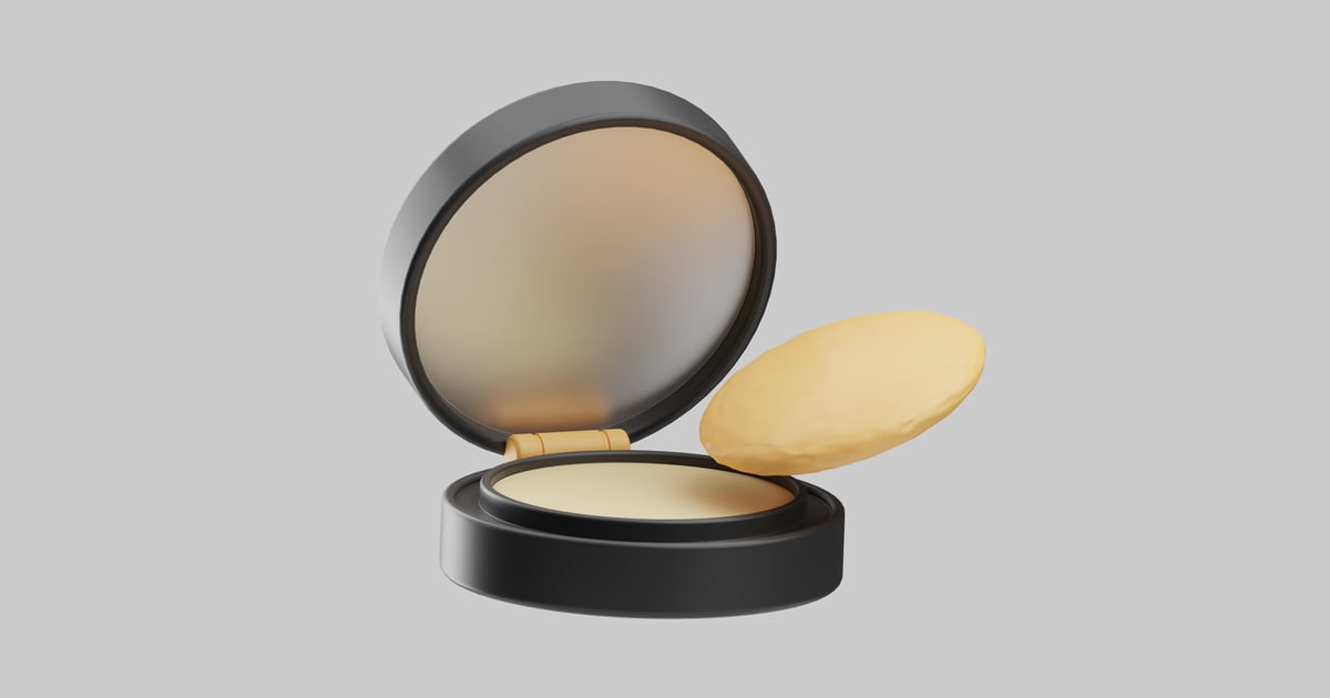 Compact powder with applicator 3D, Incl. accessory & beauty - Envato