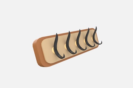 Preview: Hanging Organizer Door Wall 3D Illustration