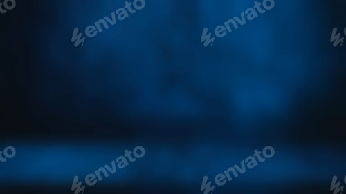 Preview: Empty Dark Concrete wall room studio Background and Floor perspective with blue soft light. Displays