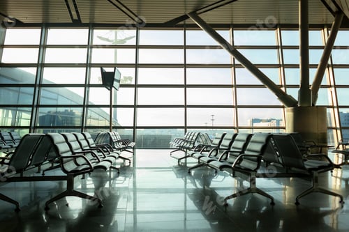 Preview: empty airport terminal, coronavirus closed border