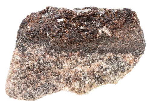 Preview: unpolished phlogopite mineral isolated on white