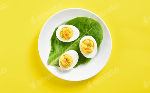 Preview: Deviled eggs with paprika, mustard and mayonnaise